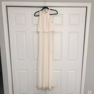 Jill Stuart, size 6, blush pink (looks more ivory to me), bridesmaids dress